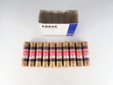 Vintage Eagle Electric Cat No 655 60 Amp 250V Cartridge Fuses Box of 10 NOS picture