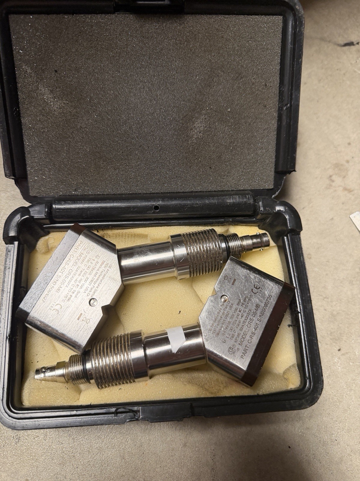 GE Sensing Panametrics CRS-05-MB C-RS-401 PAIR Ultrasonic Flow Transducer 