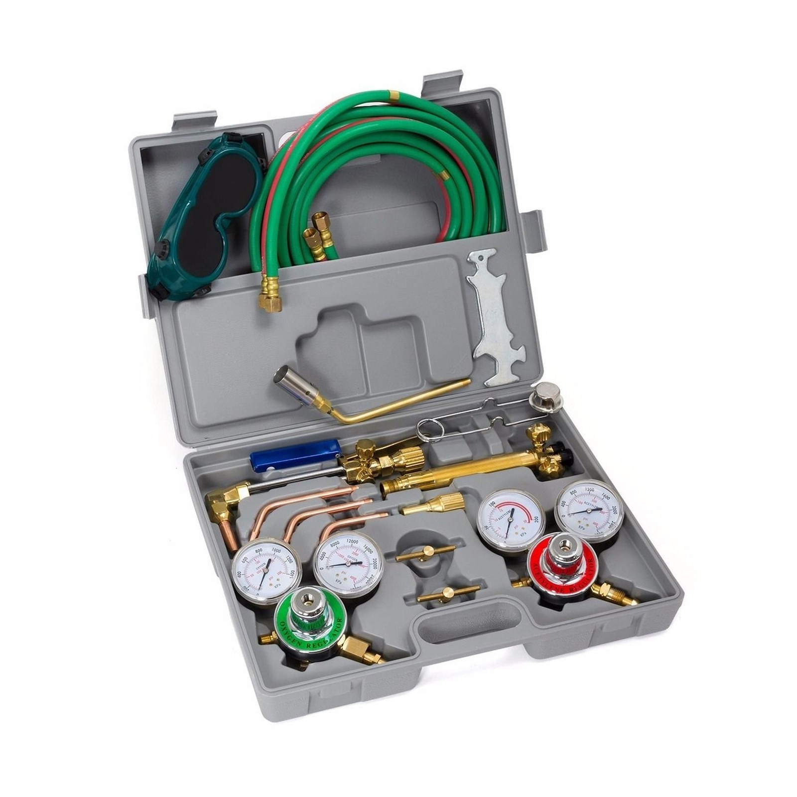 XtremepowerUS Oxygen Acetylene Welding & Cutting Torch Kit, Oxy-Fuel Brazing ...