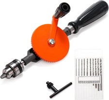 Manual Hand Drill 1/4-Inch Capacity, Speedy Hand Drill Set with 10 Pcs Drill ... picture