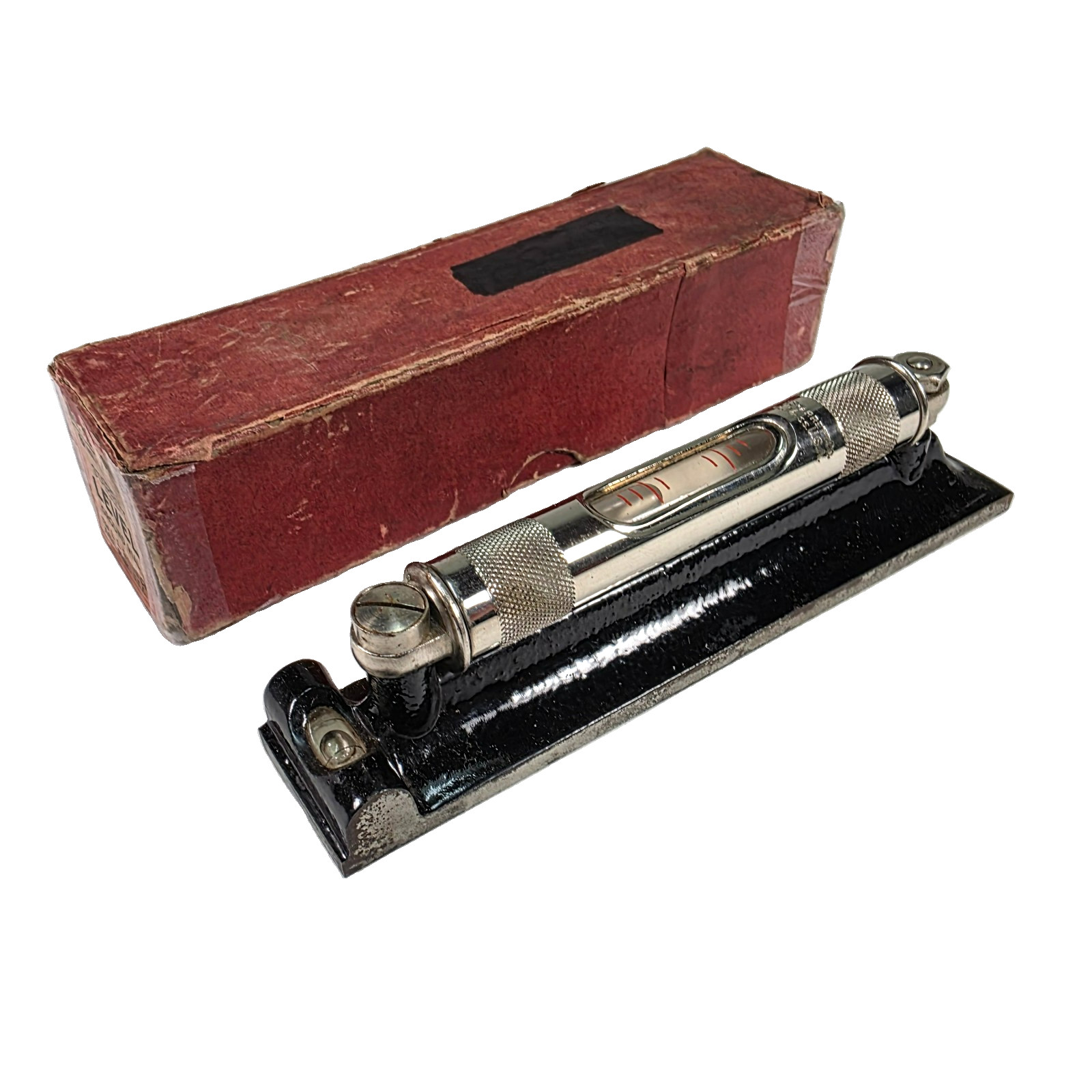 Vintage STARRETT 98-6 Machinists Level w/ Ground Vial AND Cross Test Level W/Box Vintage STARRETT 98-6 Machinists Level w/ Ground Vial AND Cross Test Level W/Box