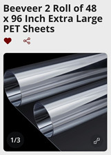 Beeveer 2 Rolls 48 x 96 Inch Extra Large PET Sheets MPN WON picture