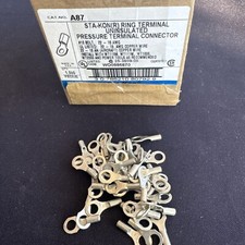 Lot Of 100 Thomas & Betts A87 Non-Ins Ring Term 22-16 #10 picture