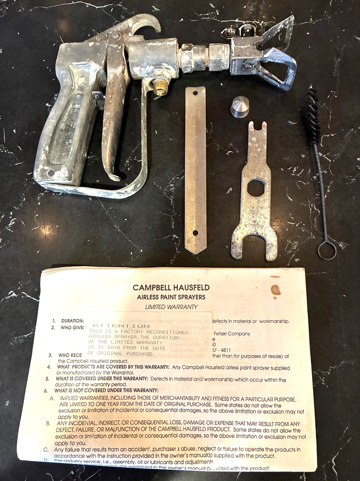 VINTAGE Campbell Hausfeld AIRLESS SPRAY GUN 3000 PSI Max