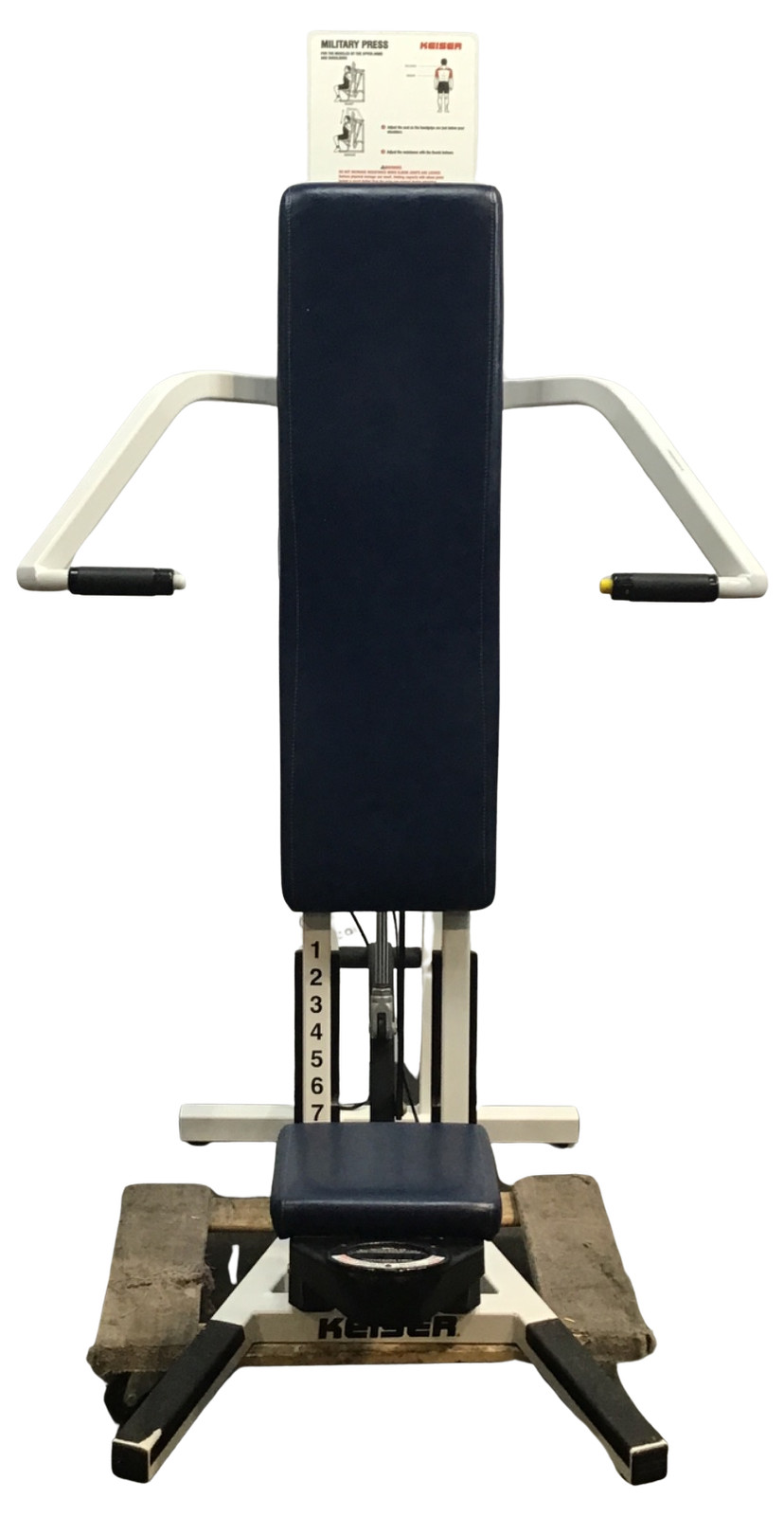 KEISER 1621.12 COMMERCIAL PNEUMATIC MILITARY PRESS STRENGTH TRAINING