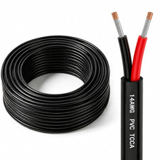 14 Gauge Electrical Wire 150FT, 14/2 AWG Tinned CCA Red Black Cable picture
