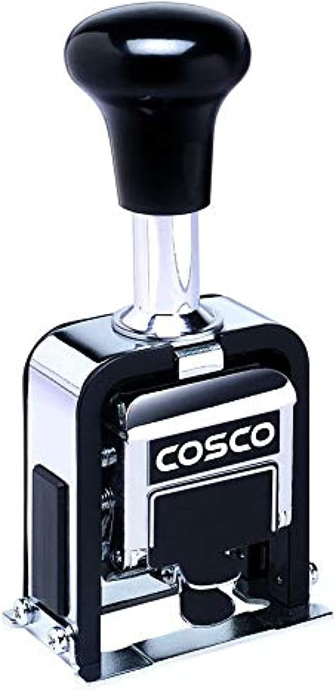 NEW COSCO SELF-INKING AUTOMATIC NUMBERING MACHINE 026138 SEALED MODEL ...