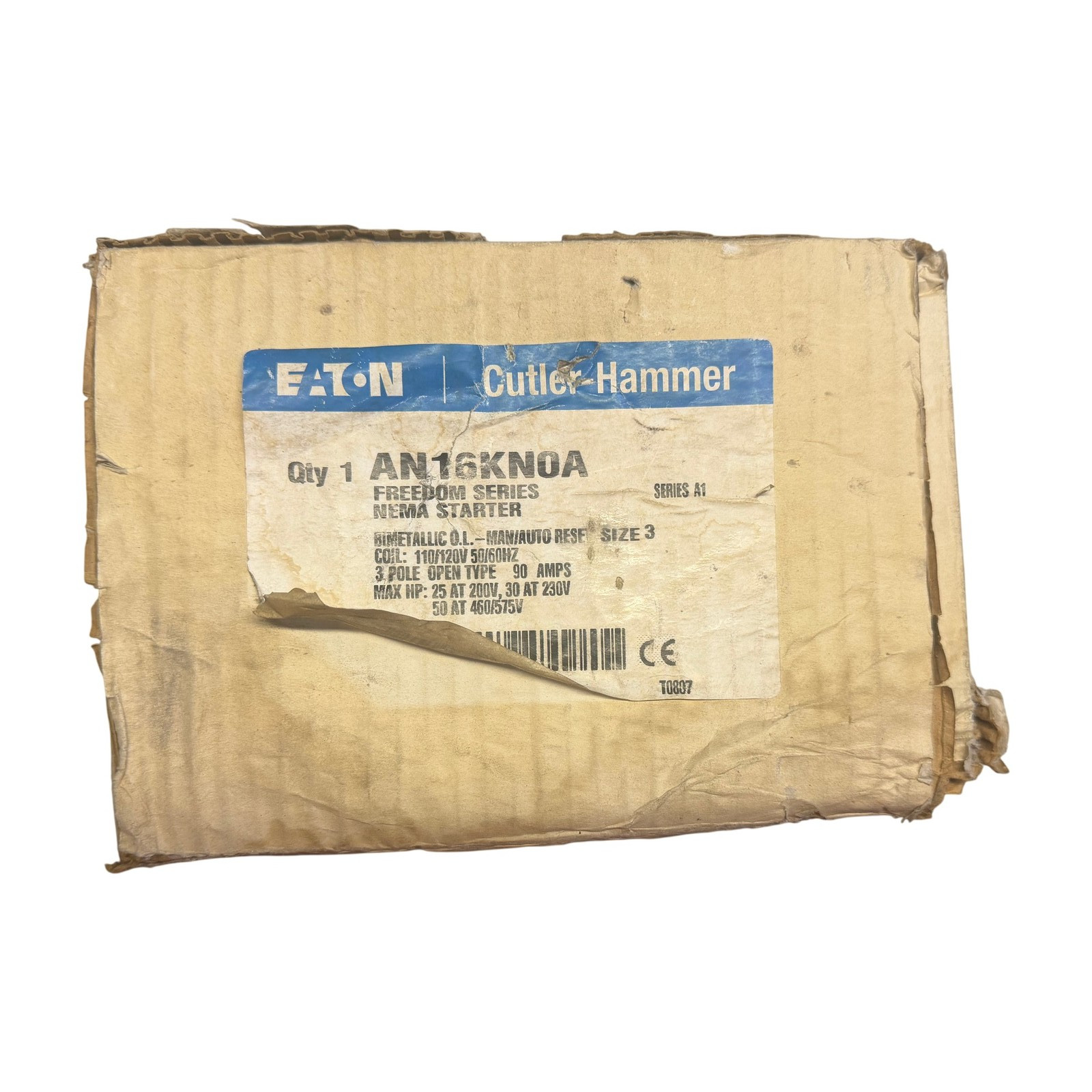 Cutler-Hammer AN16KN0A Freedom Series NEMA Size 3 90A 3-Pole Motor Starter