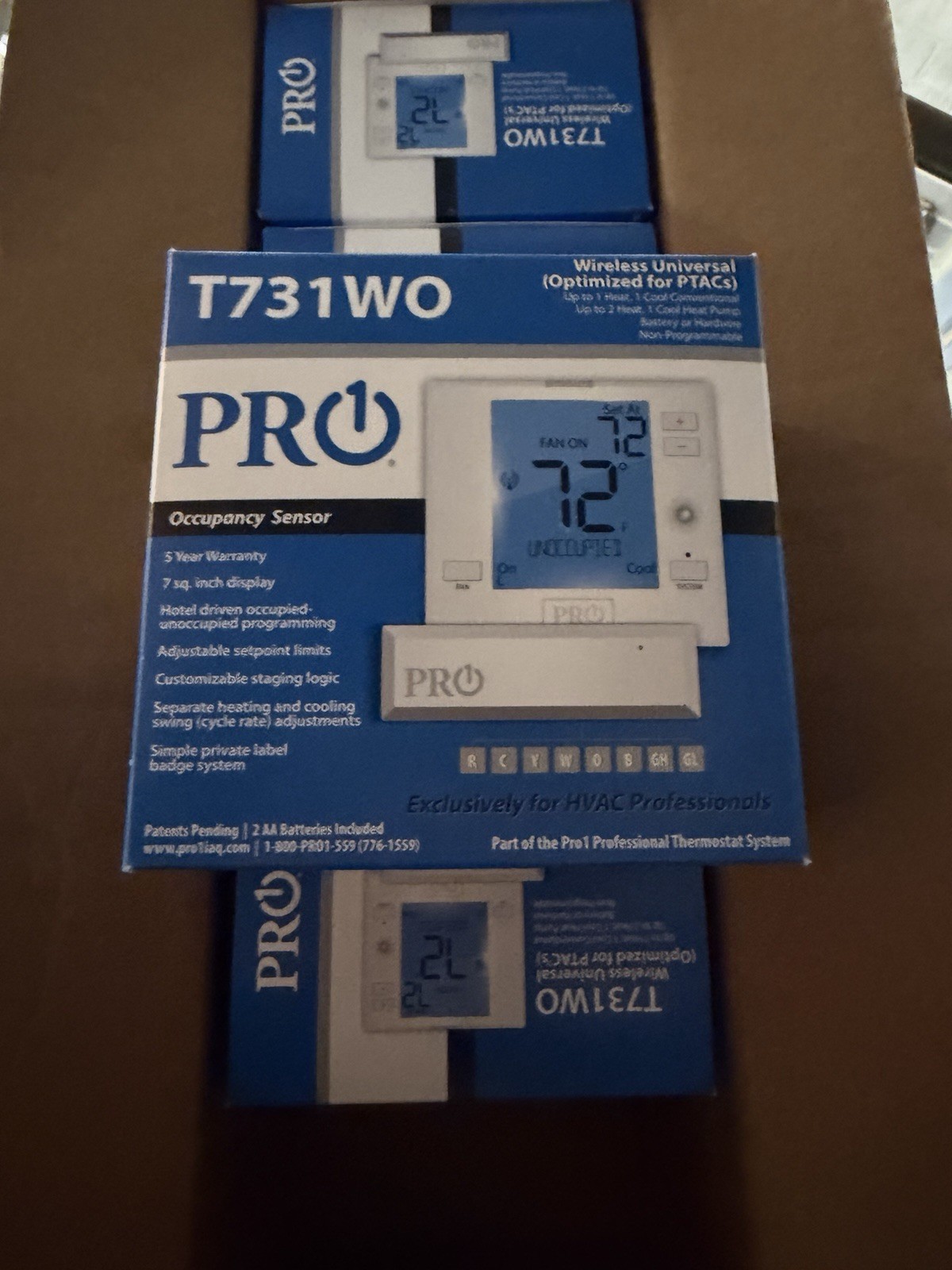 T731WO Wireless Universal Thermostat (Optimized For PTACs