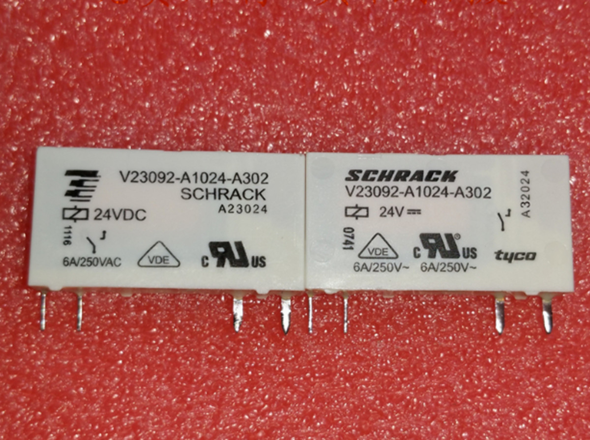 10PCS// NEW Schrack V23092-A1024-A302 Power Relay 24VDC 6A