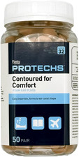 Protechs Contoured for Comfort Ear Plugs, NRR 32, 50 Pair, Beige picture