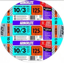 125 Feet Armorlite 10 3 With Ground Copper MC Cable picture