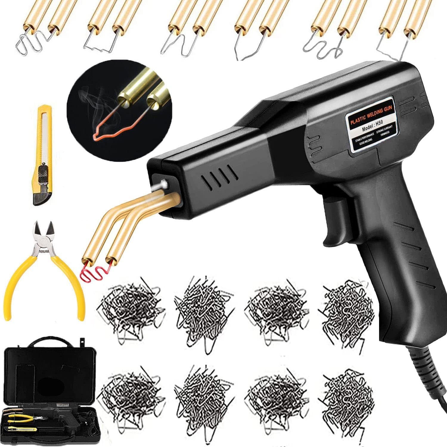 Plastic Welding Machine Car Bumper Repair Kit,Hot Stapler Plastic Repair Weld...