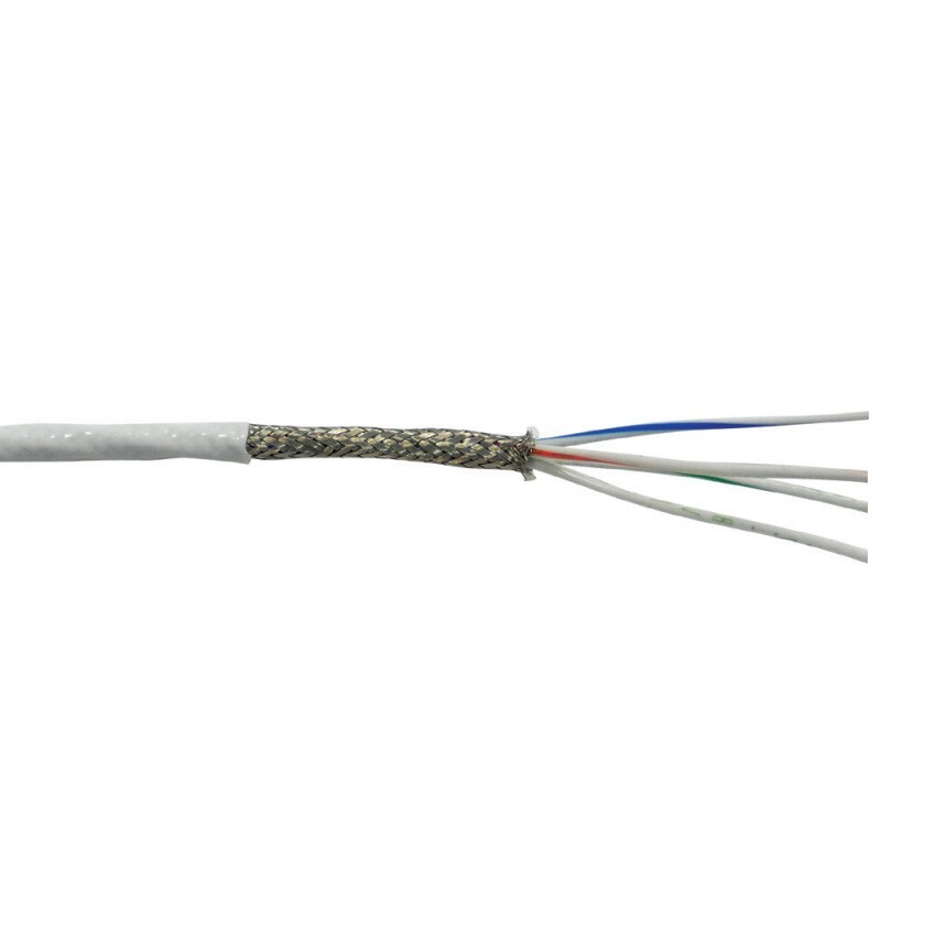 M27500-20TG4T14 20 AWG 4 Conductor Shielded 150°C Mil-Spec Wire White 600V