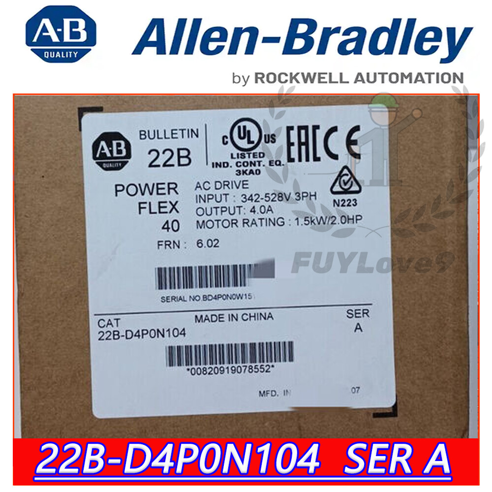 Brand New AB 22B-D4P0N104 PowerFlex 1.5 kW 2 HP AC Drive