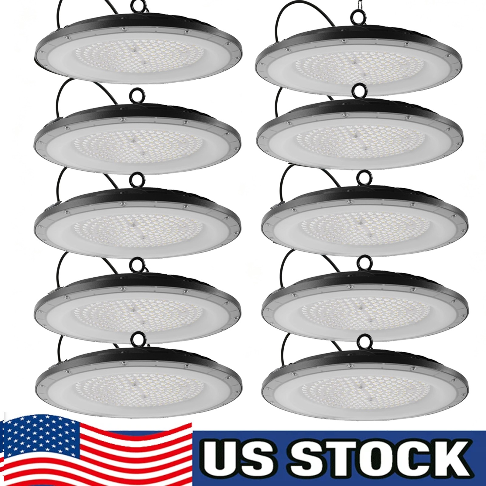 10 Pack 300W UFO Led High Bay Light Commercial Industrial Factory Led Shop Light
