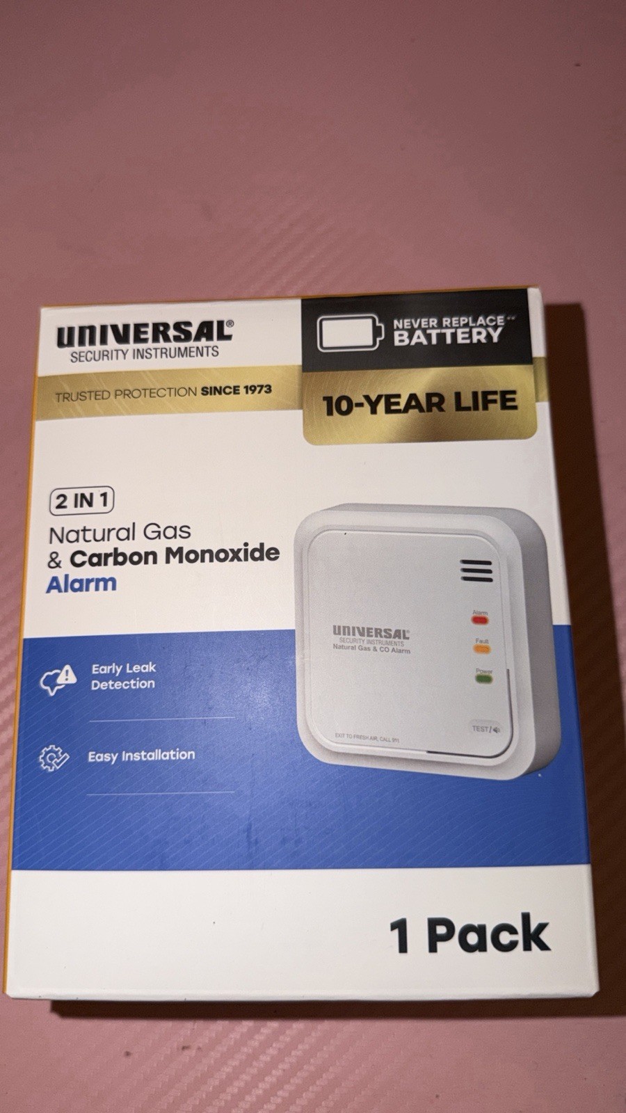Universal Security Instruments 10-Year Battery Natural Gas Alarm