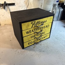 Vintage Original Weatherhead Equipment Fittings 4-Drawer Advertising Cabinet picture
