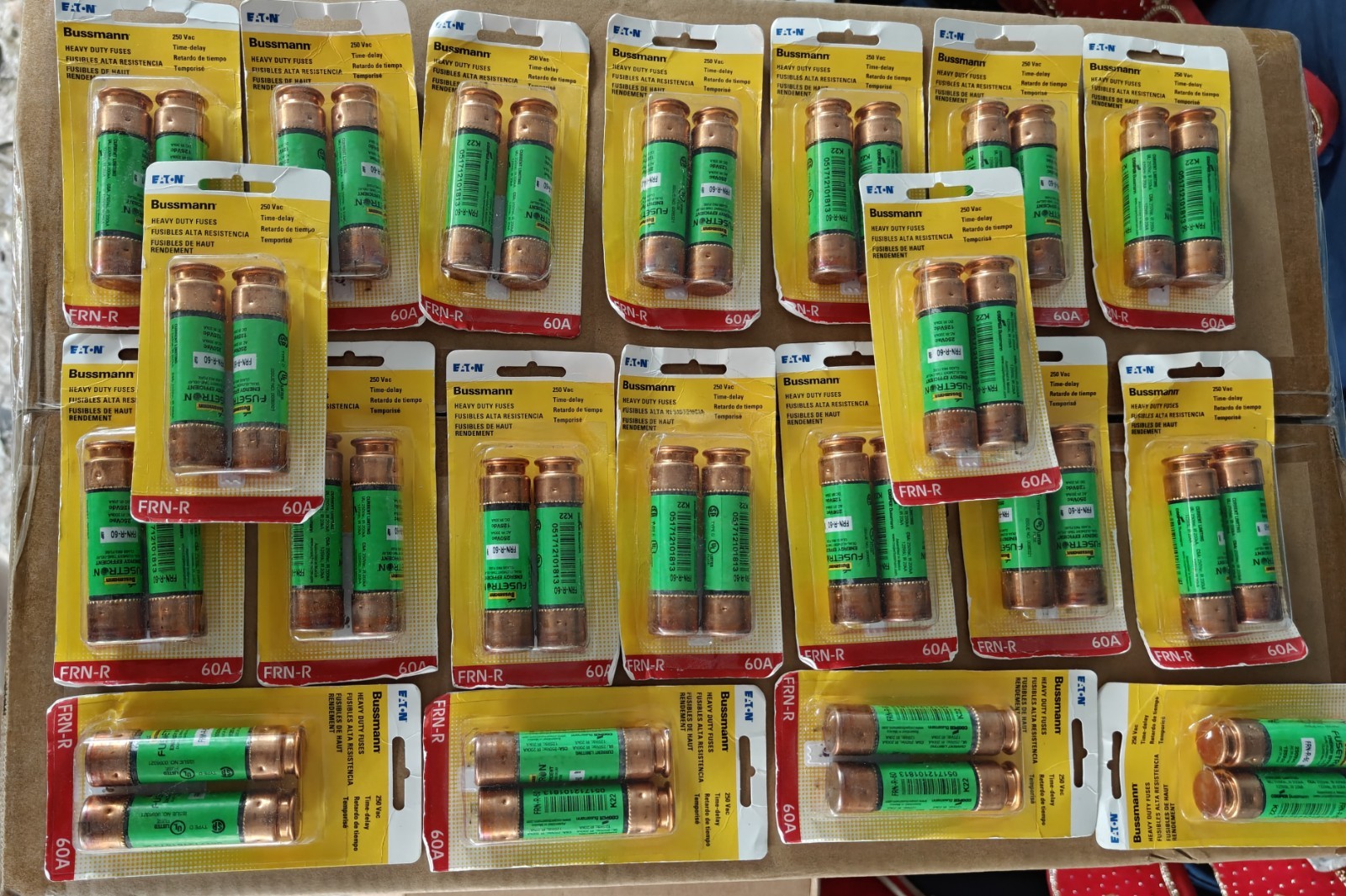 Eaton Bussmann Fusetron FRN-R-60 60A 250V Time-Delay Fuses Lot 40 Sealed