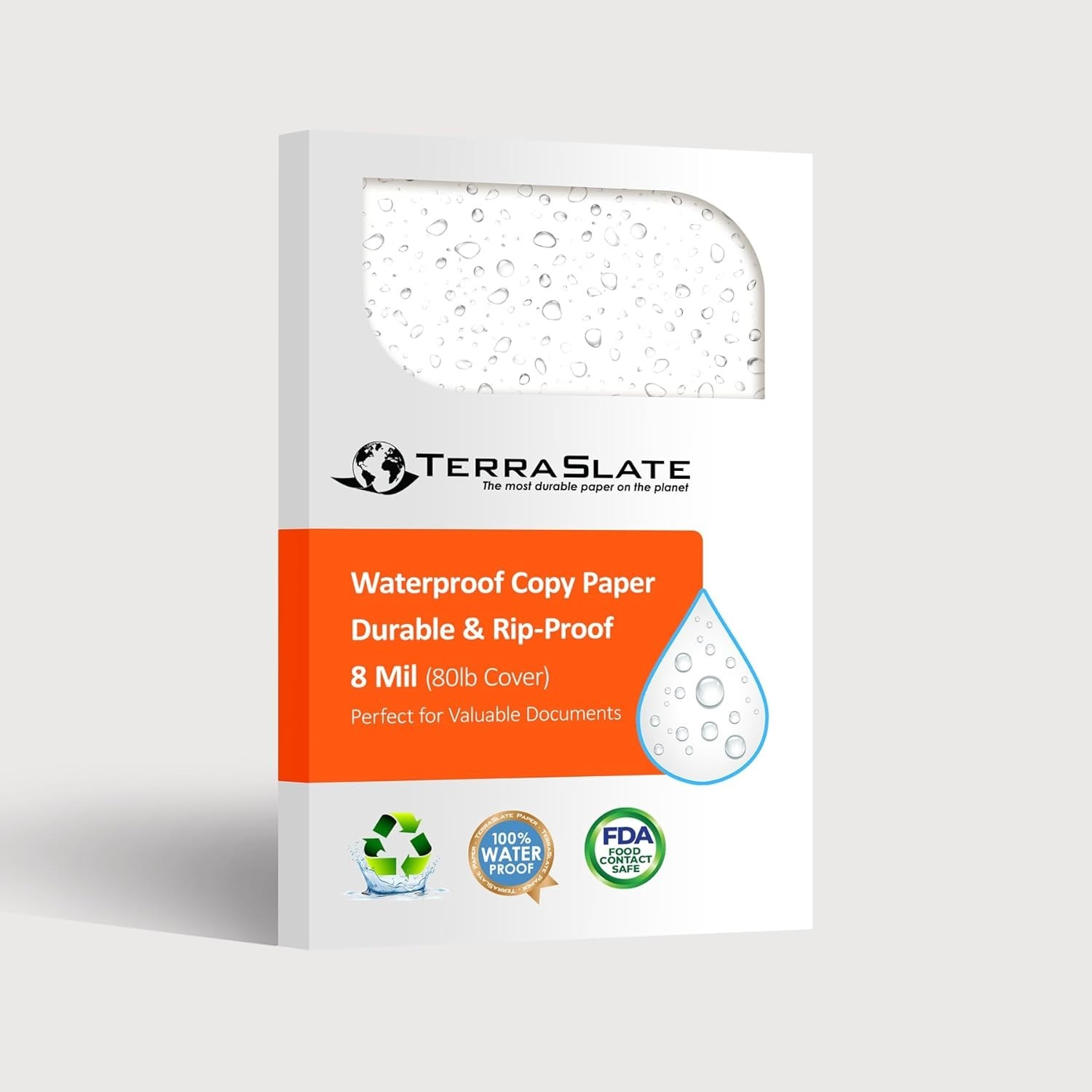TerraSlate (1000 Sheets) Premium WATERPROOF Printer Paper 8.5 x 11 In Letter TerraSlate (1000 Sheets) Premium WATERPROOF Printer Paper 8.5 x 11 In Letter