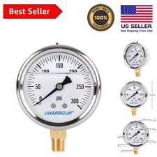 High Accuracy 2.5'' Stainless Steel Pressure Gauge, 0-300 PSI - Durable Design picture