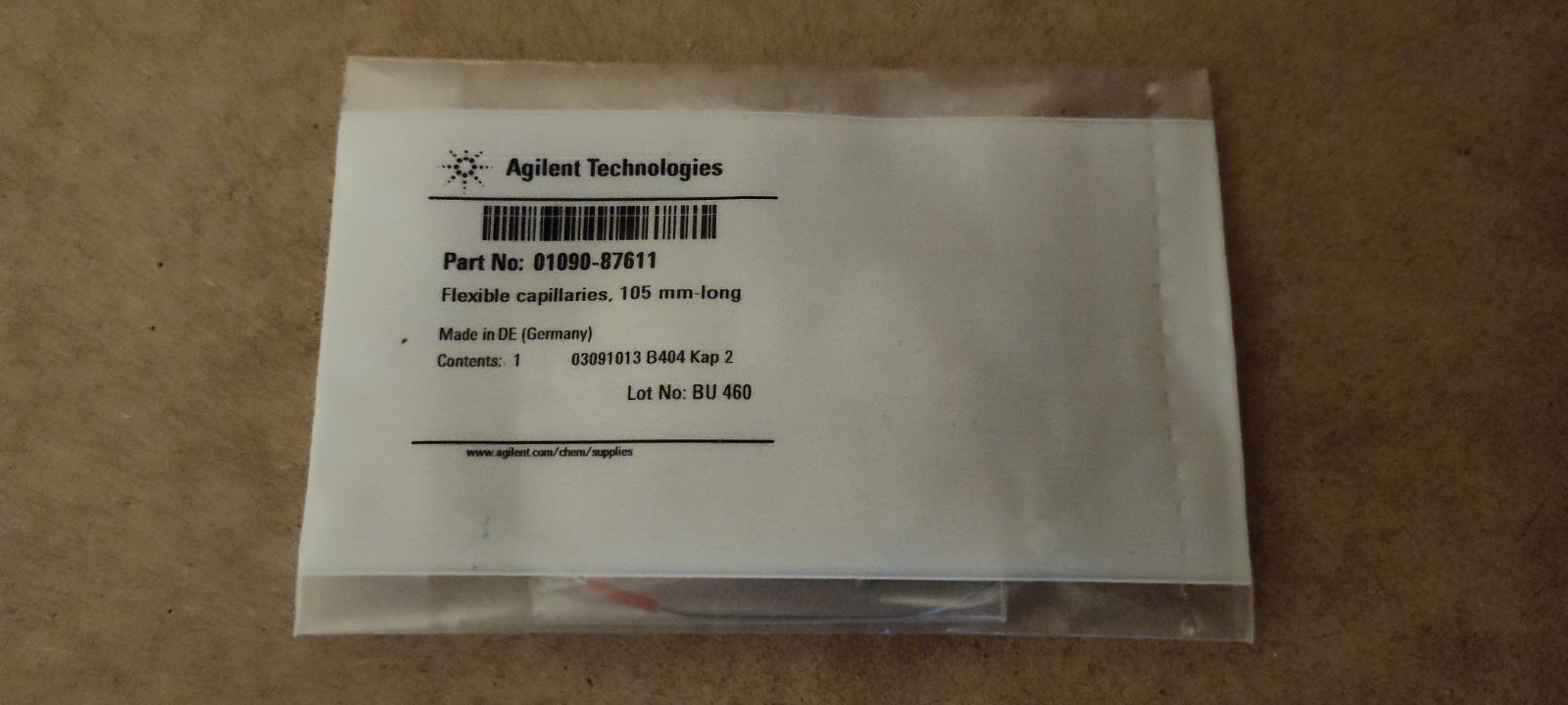 NEW Agilent/HP 01090-87611 Capillary stainless steel 0.12 x 105 mm S/S ps/ns