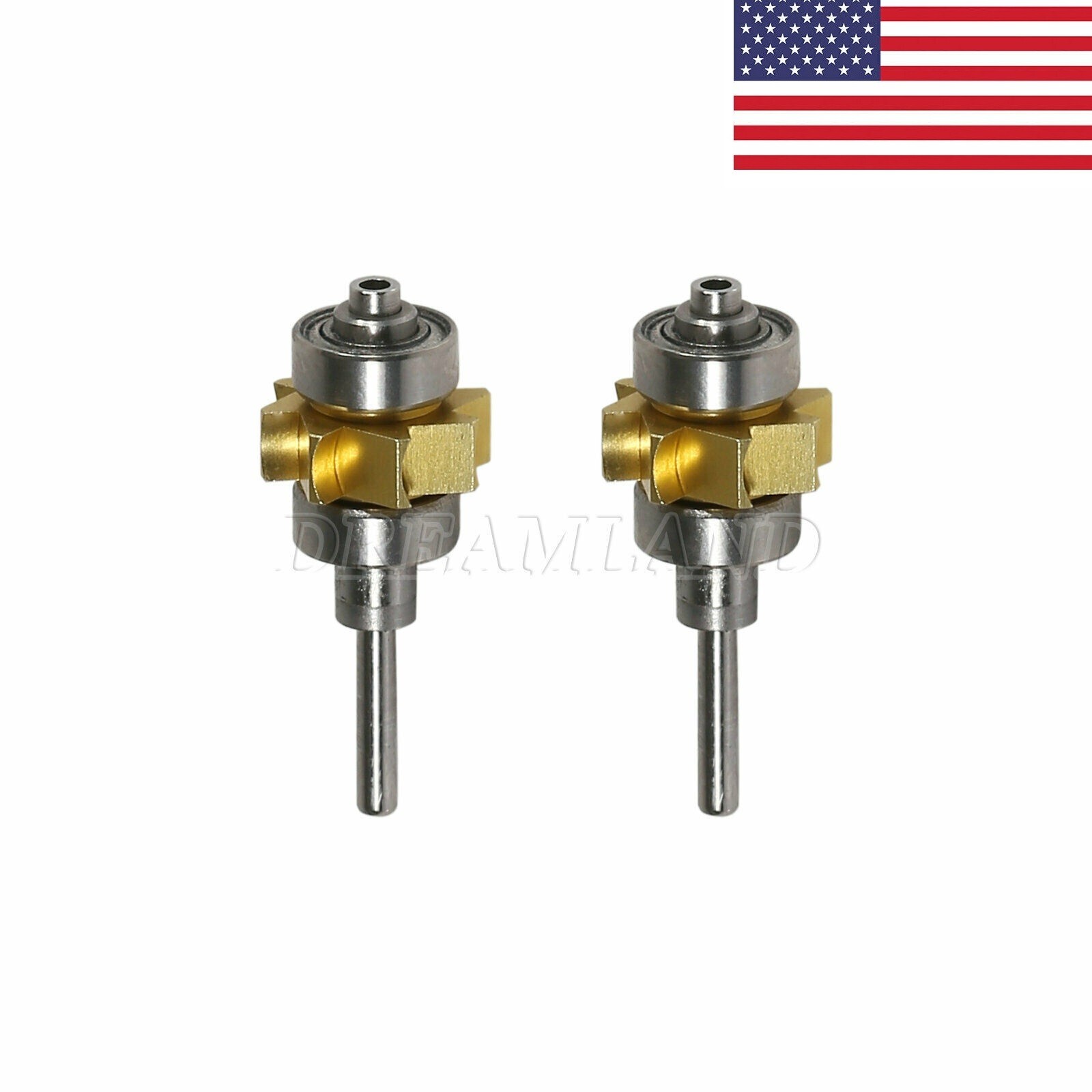 2x NSK Style Dental High Speed Handpiece Push Button Cartridge Rotor CHABT USA