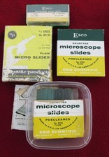 Vintage LOT OF MICROSCOPE SLIDES- ESCO S/P Microscope Slides LOT-AS IS-L@@K picture