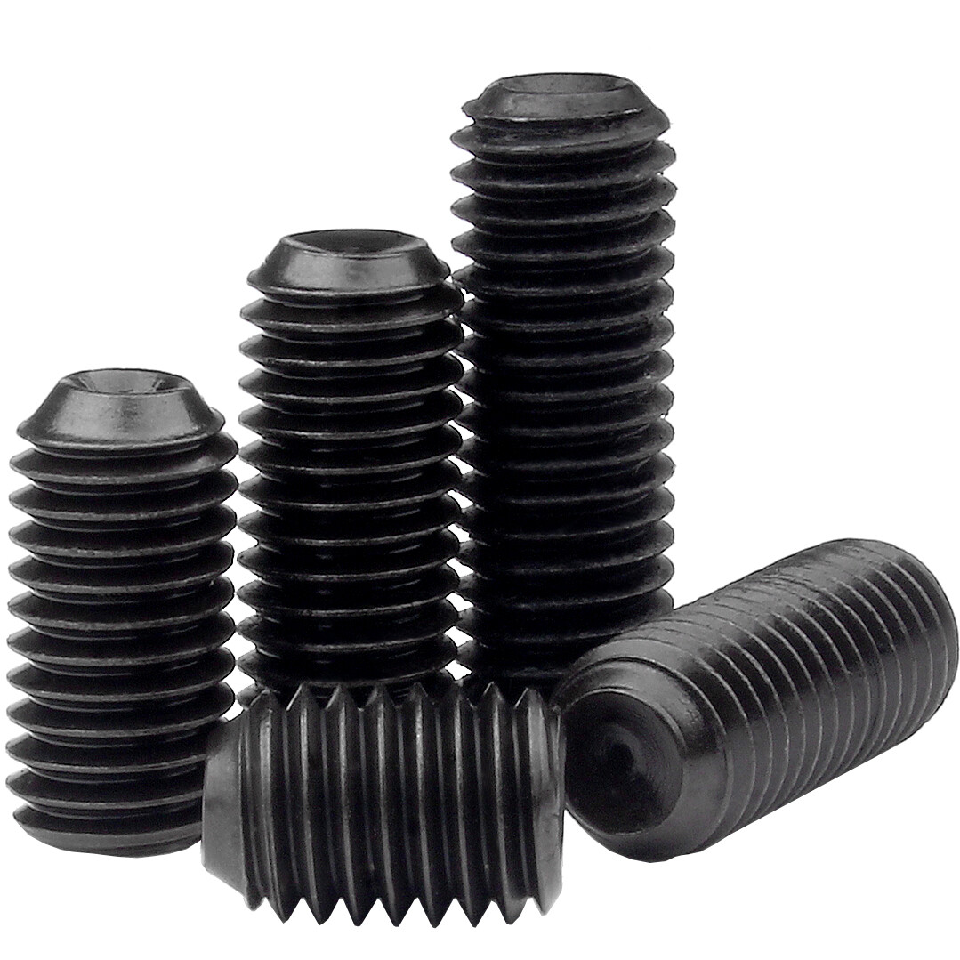 5/16-18 Socket Set Screws w/ Cup Point, Alloy Steel w/ Black Oxide, Coarse Inch