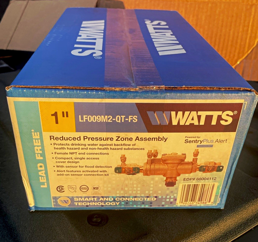 Watts LF009M2-QT-FS 1 in Reduced Pressure Zone Assembly Backflow Preventer