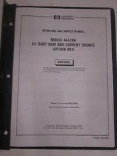 HP Model 44420A, 5 1/2 Digit DVM And Current Source (001) Operating Manual, Used picture