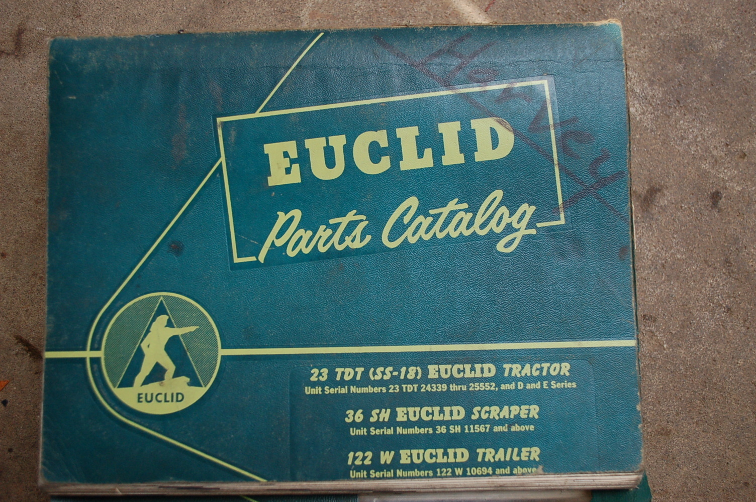 EUCLID 23 TDT SS18 Tractor 36SH Scraper 122W Parts Manual book catalog spare