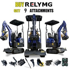 1 Ton Mini Excavator | 13.5HP EPA Gas Motor, Free Delivery/ 9 accessories picture