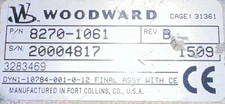 Woodward Generator Control Module 8270-1061 Final Assembly DYNI-10784-001-0-12 picture