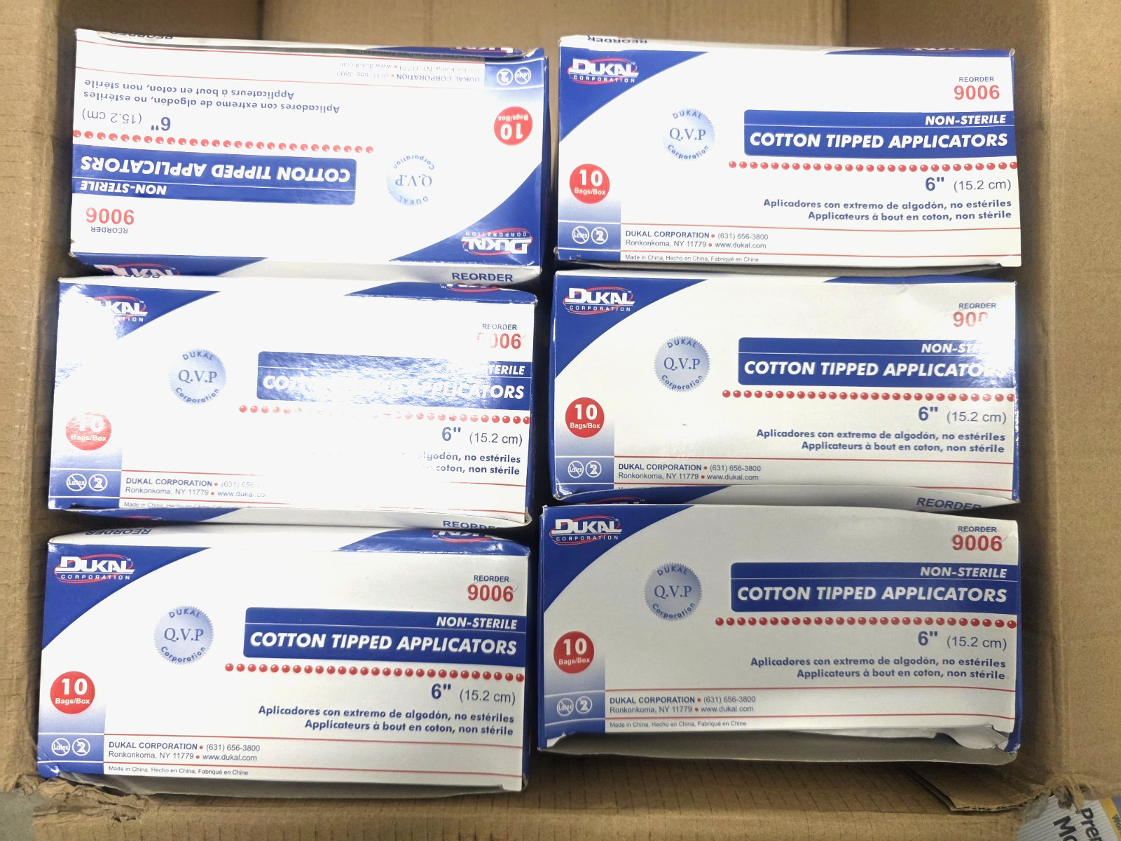 Dukal Cotton Tip Applicators 9006  (Non-Sterile)  ,  6 