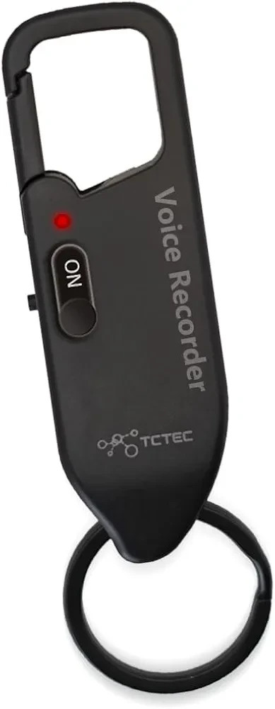 64GB Keychain Voice Recorder w/ Voice Activation, Noise Reduction & Playback