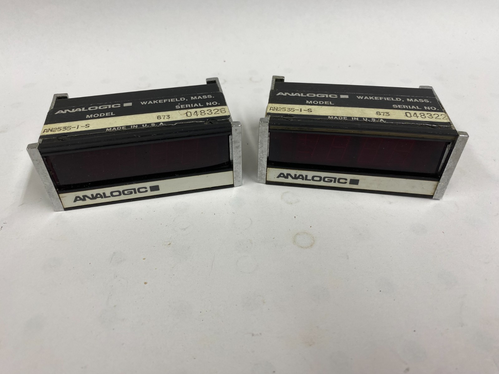 Analogic AN2535 Vintage Digital Panel Meter (PAIR)