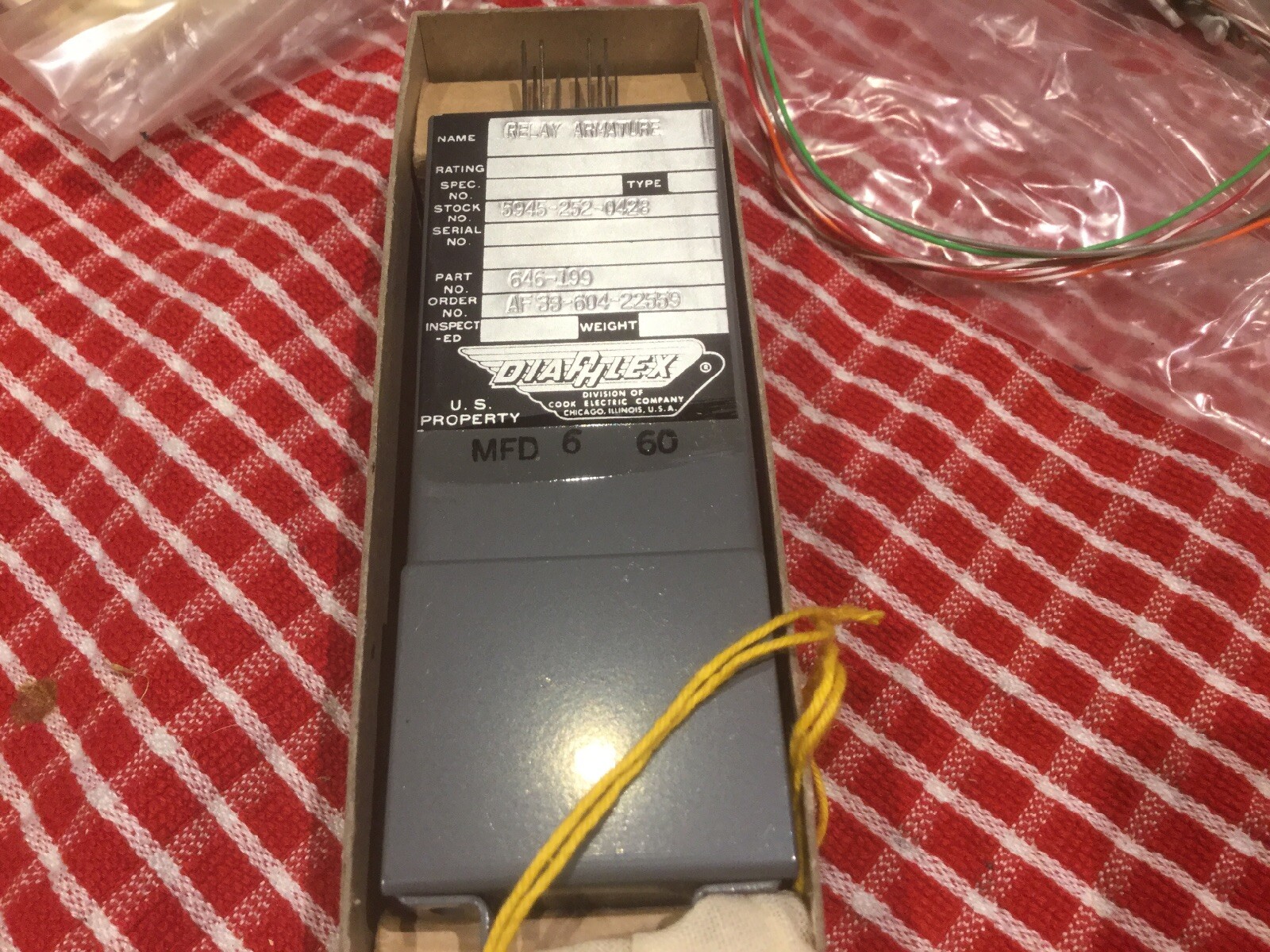 Vintage Diaphlex 646-199 Polarized Relay