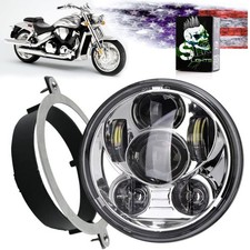 SLK-Lights VTX 5.75 inch Chrome Round LED Projector Daymaker Headlight with B... picture