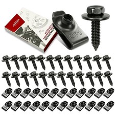 50PCS Automotive Body Bolts and U Nut Clips Kit Fender Bumper Fasteners Set picture