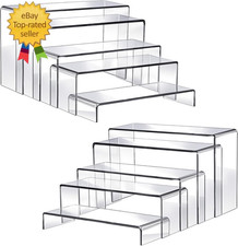 10Pcs 2 Set Clear Acrylic Display Risers Large picture