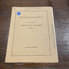 Ballantine Model 304 Sensitive R. F. Voltmeter Instruction picture