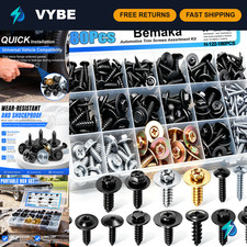 180Pcs Automotive Trim Screws Assortment Kit - 15 Sizes Car Body Fasteners picture