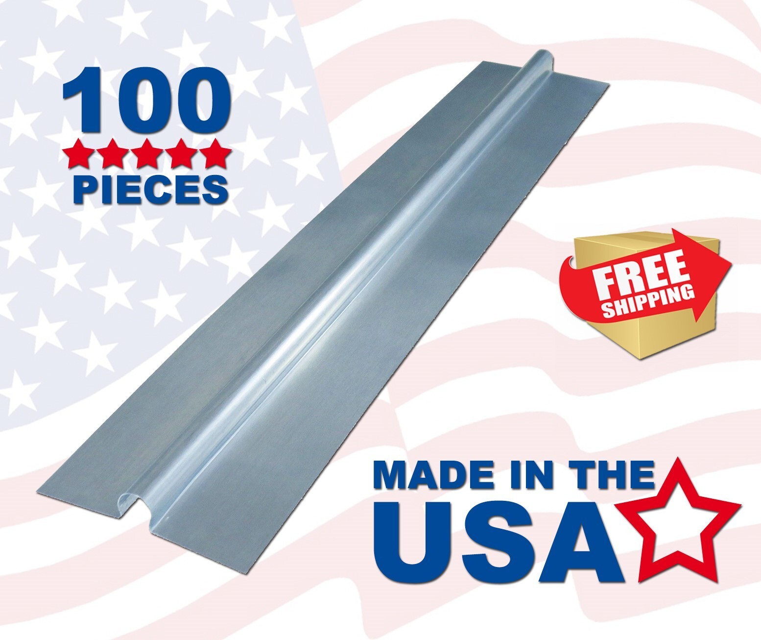 100 - 4' Omega Aluminum Radiant Floor Heat Transfer Plates for 1/2
