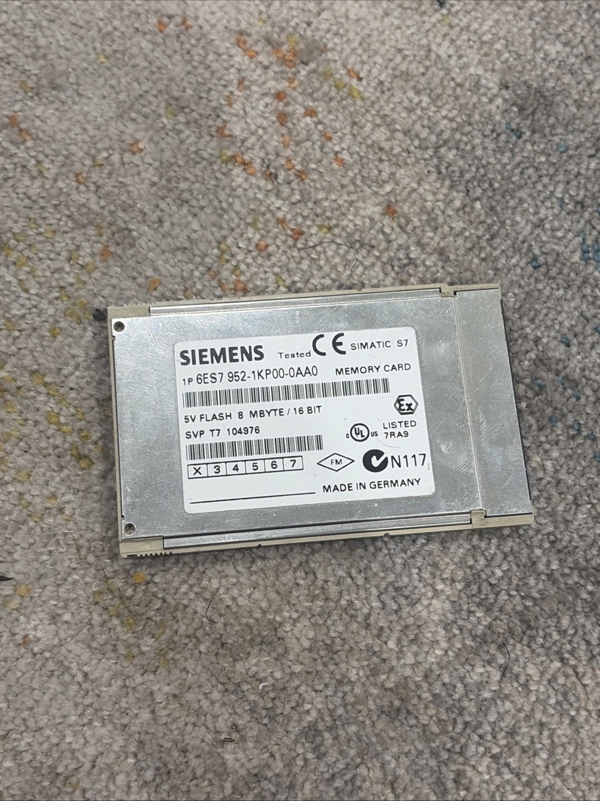 Siemens 1P 6ES7 952-1KK00-0AA0 Simatic S7 Memory Card , Fastship