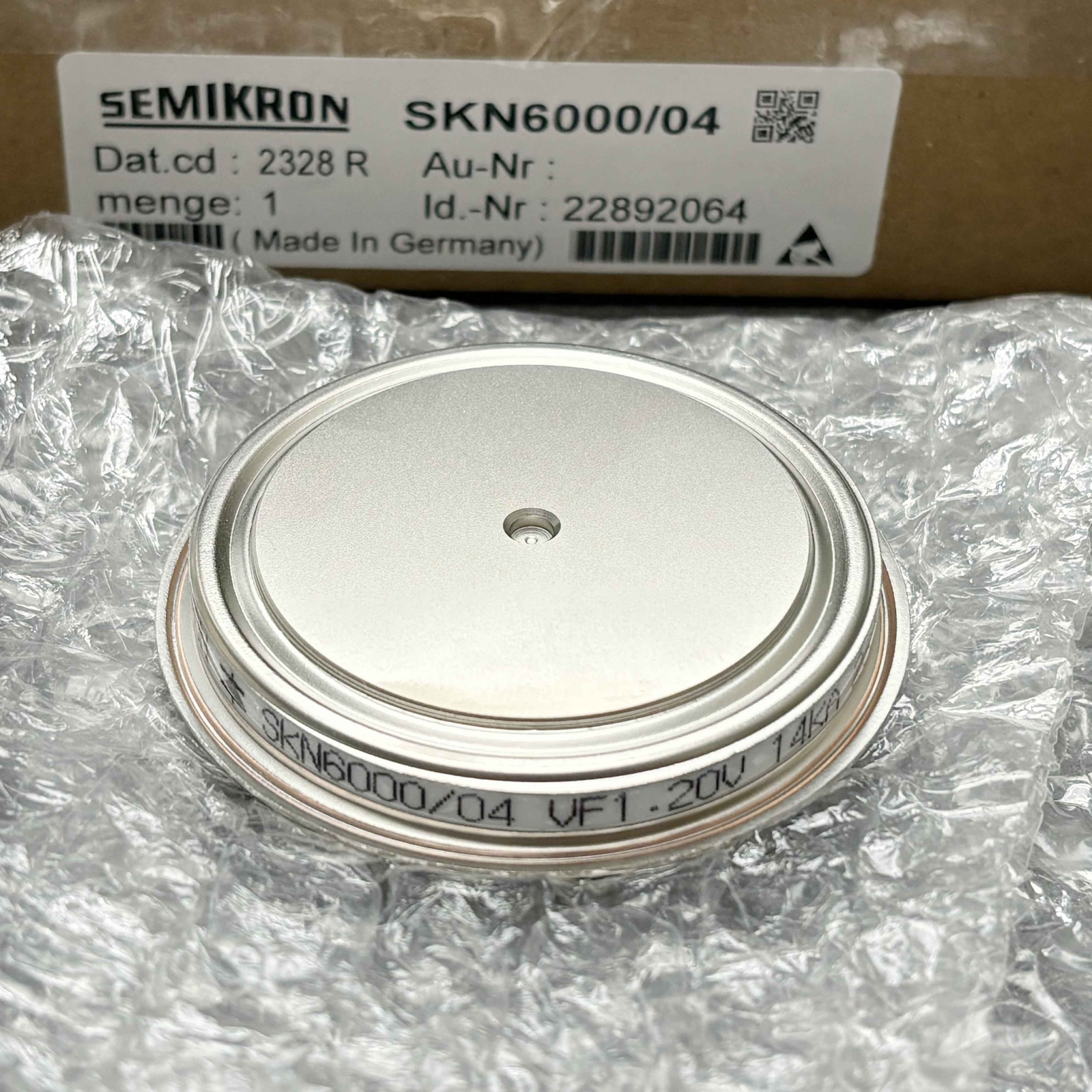SCR Thyristor SKN6000/04 for Semikron VF1.20V 14KA SCR Thyristor SKN6000/04 for Semikron VF1.20V 14KA