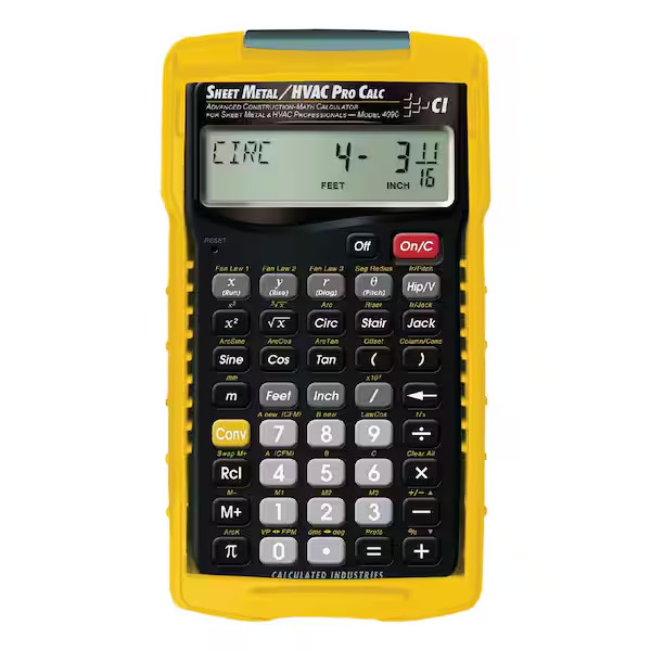 Sheet Metal/Hvac Pro Calc Calculator Sheet Metal/Hvac Pro Calc Calculator