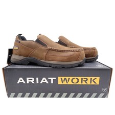 Ariat Work Edge LTE Slip-On Work Shoes Men 12 EE Wide Comp Toe Brown NWT picture