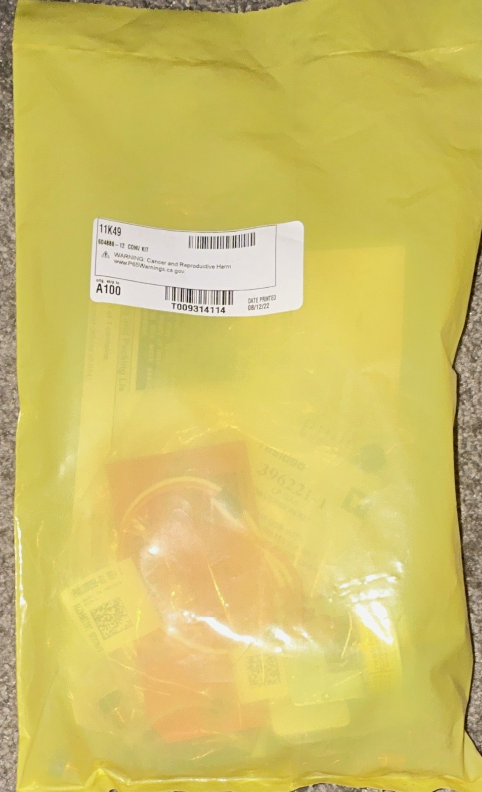 Lennox 11k49 NAT/LP Gas Conversion Kit -Sealed OEM Parts-