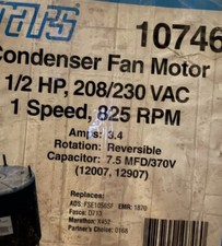 Mars A/C CONDENSER FAN MOTOR.                 MODEL#10746 1/3 HP 208/230v-a/c picture